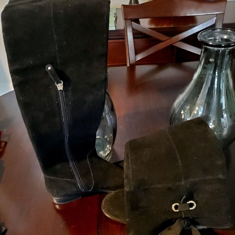 Kate Spade black suede boots